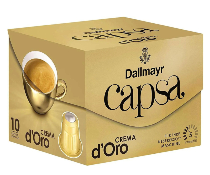 Kawa Dallmayr Kawa CAPSA Nespresso CREMA D'ORO 10x10x0,056g